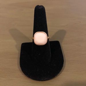 Gold Ring with white Stone
